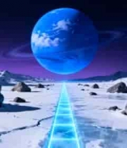  冰雪场景通往蓝色星球路径2510#横屏 	 