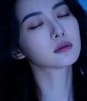  闭眼长发女性特写1719#横屏 	 -