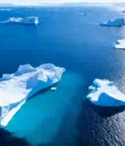  北冰洋漂浮的冰山景象2662#横屏 	 