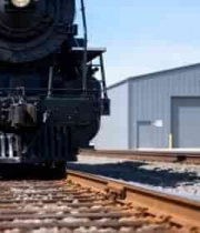  蒸汽火车头正面特写3158#横屏 	 