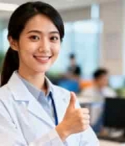  职场女性竖大拇指点赞3165#横屏 	 