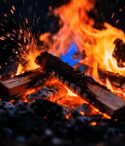 篝火燃烧特写素材1000#横