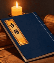 古风场景下的古书与竹简素材3944#横