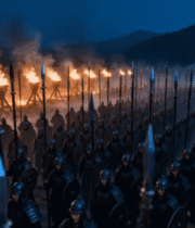 古代士兵列队备战场景2097#横屏 