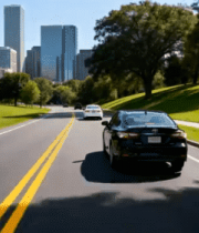 公路上行驶的汽车与城市景观(1)5213#横