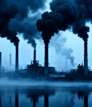 工厂烟囱排放烟雾素材1329#横