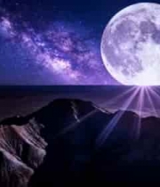  月夜星空山脉延时3087#横屏 	 - 