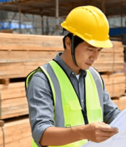 工地工程师查看工程图纸1636#横屏 