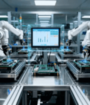 工厂自动化机器人生产线1249#横屏 