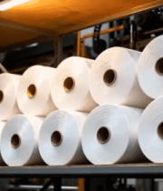 工厂货架上的卷状物品1425#横屏 