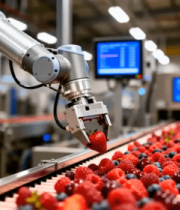 工厂机械臂分拣浆果画面3582#横