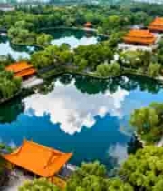  园林航拍 古建水韵3061#横屏 	 