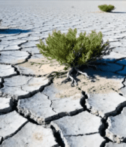 干旱土地上的绿色植被4163#横