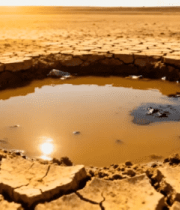 干旱土地上的小水坑场景818#横