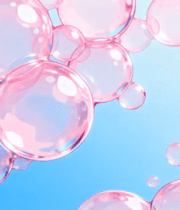 粉色透明气泡动态素材2074#横