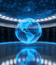 服务器机房中的虚拟地球1428#横