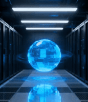 服务器机房科技感球体画面4279#横屏 