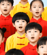 儿童穿传统服饰集体合唱3267#横