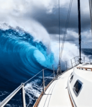 帆船航行于大海波涛间2227#横
