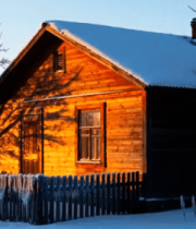 冬日木屋雪景3001#横屏 