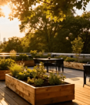 城市露台绿植桌椅景观5542#横