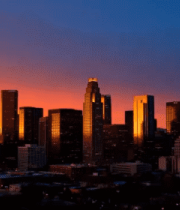 城市高楼日落全景(7)2583#横屏 