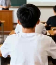  学生认真听讲课堂场景2595#横屏 	 