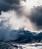 大海海浪与彩虹景观3152#横