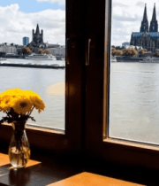 窗边茶具与自然风光3078#横