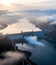 大坝晨景云雾缭绕1140#横