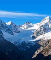  雪山日出壮丽景色2669#横屏 	 