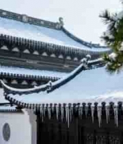  雪路日落车前行2635#横屏 	 