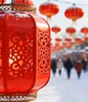  雪后红灯笼街景2619#横屏 	 