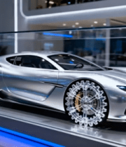 车展上的银色概念汽车843#横