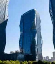  现代几何玻璃幕墙建筑2484#横屏 	 -