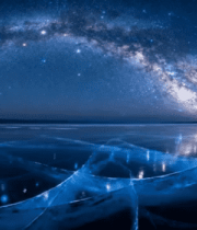 冰面星空全景素材1077#横