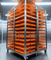 不锈钢房间内橙色托盘置物架2836#横