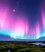 北极夜空极光自然风光872#横