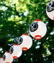  夏日祭白色灯笼装饰2440#横屏 	 