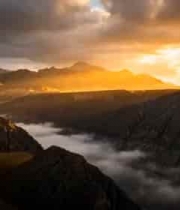  峡谷云海日出延时2435#横屏 	 