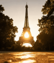 巴黎埃菲尔铁塔阳光风景1104#横屏 