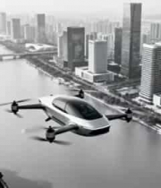  未来城市飞行汽车2298#横屏 	 -
