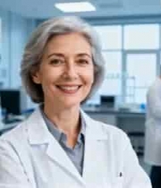  微笑的资深女科学家2285#横屏 	 