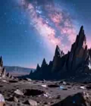  外星荒漠星空夜景2264#横屏 	 