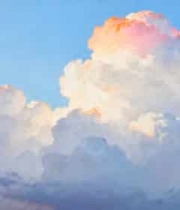  天空漂浮的棉花糖云朵2235#横屏 	 