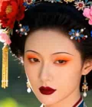  唐宫美人精致妆容特写2228#横屏 	 