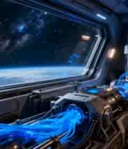  太空舱舷窗夜景2219#横屏 	 