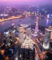  上海外滩夜景航拍2048#横屏 	 