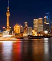  上海外滩夜景 城市天际线2045#横屏 	 