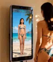  手机试穿比基尼效果展示2149#横屏 	 